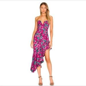 REVOLVE Lovers and Friends Kate floral midi dress, asymmetrical hem